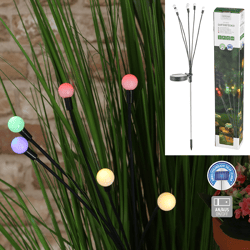 LED Solar Gartenstecker, Firefly, bunt, ca. 67cmH