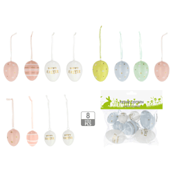 Easter eggs, mix, set of 8, 4/s