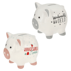 Money Box (Piggy Bank), Christmas, 2/s, approx. 12 cm