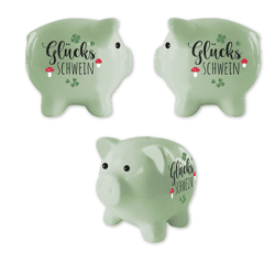 Spardose Sparschwein, Glücksschwein, ca.12cm