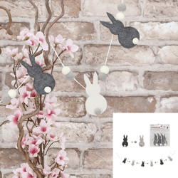 Girlande Osterhase Filz ca. 140cm lang 