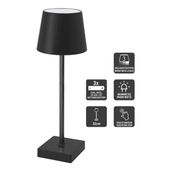 LED Tischleuchte, Batterie, schwarz, M, ca. 32cmH