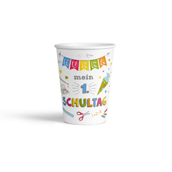 Pappbecher Hurra Schule, 8er Set, 250ml