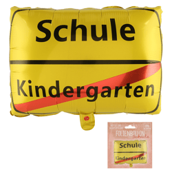Folienballon, Schule, ca. 53x42cm
