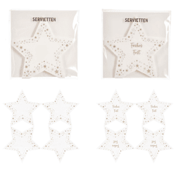 Servietten, Silhouette, Stern, 12er Pack, 2/s