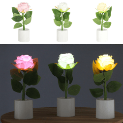 LED Rose, 3/s, ca. 17cmH