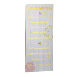 Bild Familienregeln gold, ca. 17x39cm