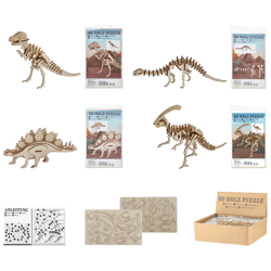3D Wooden Dinosaur Puzzle 4/s
