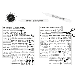 Kerzentattoos Geburtstag , 2er Set 