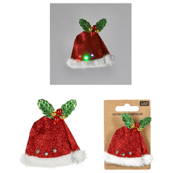 LED Weihnachtsanstecker, Santamütze