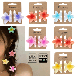 Haarspange Blume, 2er Set, 6/s, ca. 4cmD
