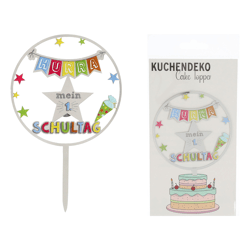 Kuchendeko, Cake Topper,Hurra Schule,ca.16cmH