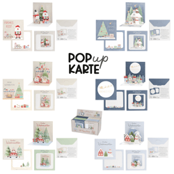 Grußkarte 3D Pop-Up, Weihnachten, 6/s, ca. 14x14cm