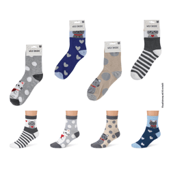 Damen Socken Katze, 4/s
