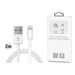Ladekabel, USB to Lightning, 2 Meter