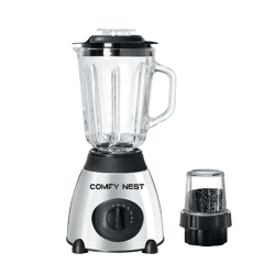 Comfy Nest CN-BLG15P: 2-in-1 glass blender and grinder ? 5 speeds + pulse function